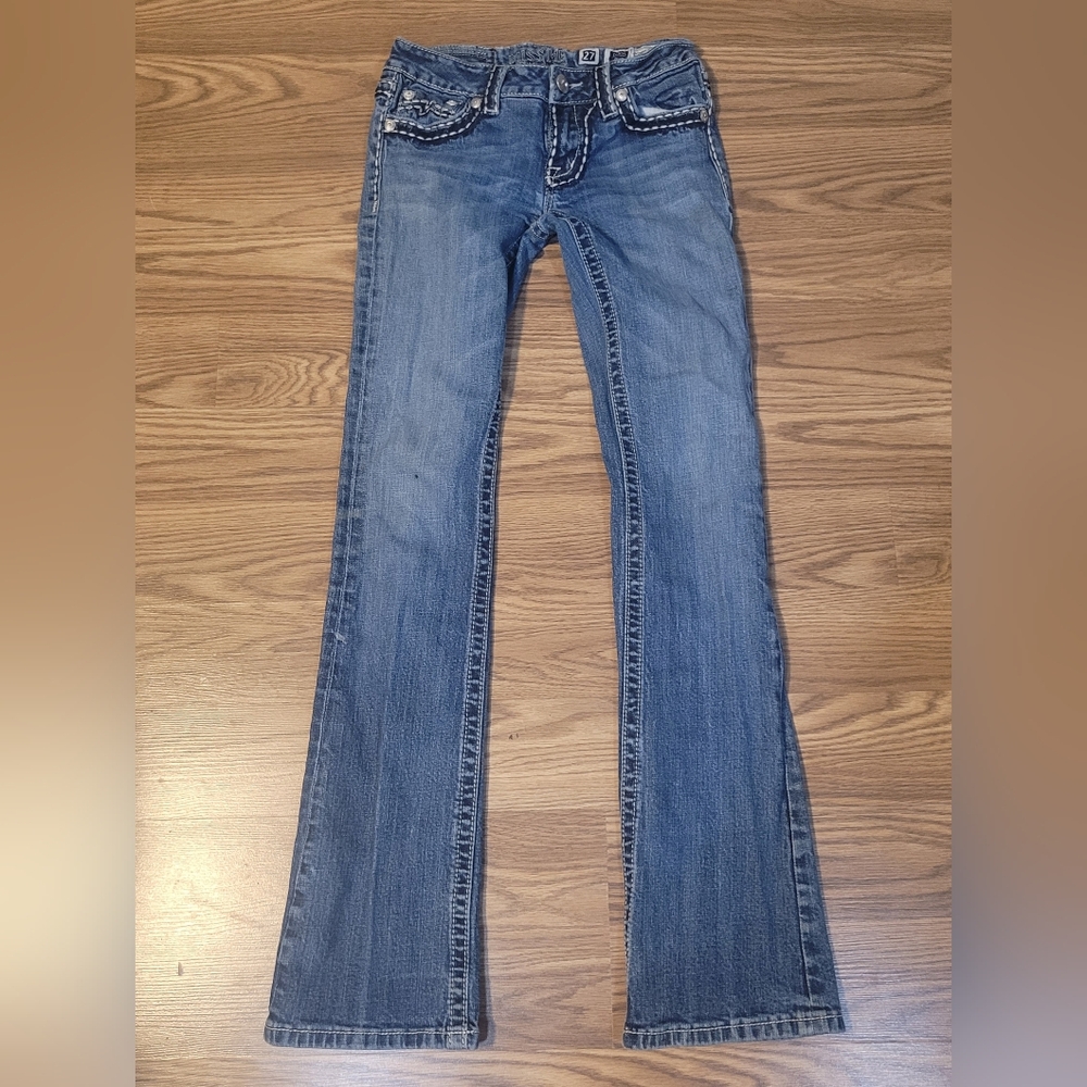 Low Rise Bootcut Embellished Jeans by Miss Me